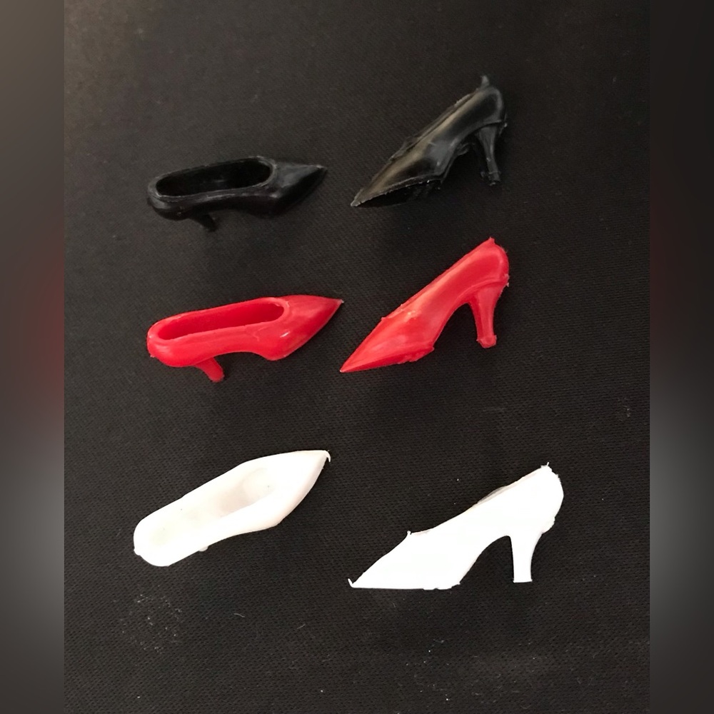 Vintage 3 Pairs Clone Barbie Closed Toe Heels HONG KONG